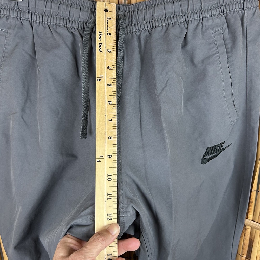 NIKE Tech Woven Pants Gray XL Drawstring Leg Cuffs - Picture 12 of 16